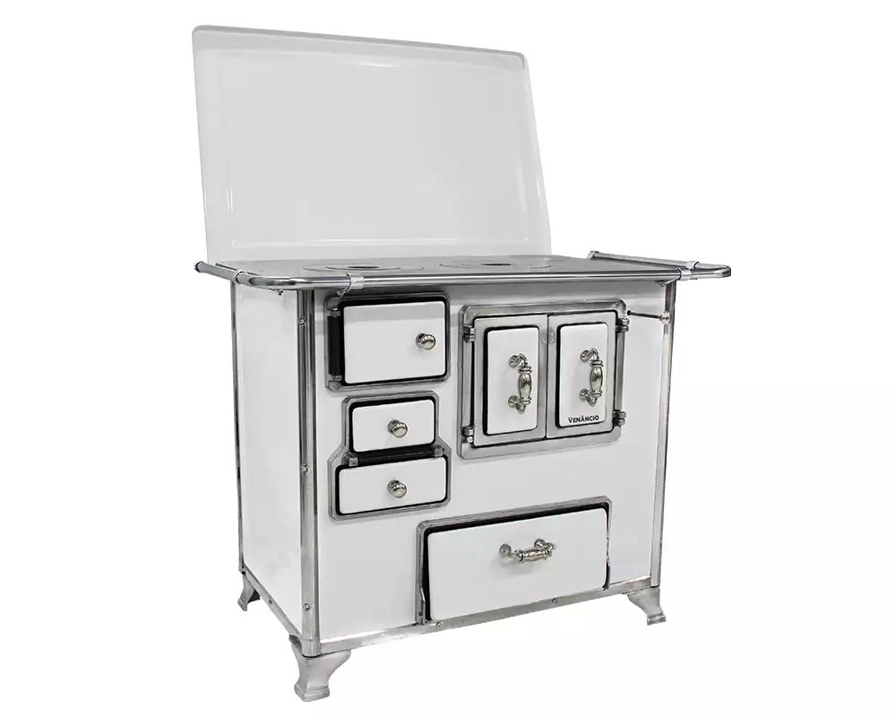 Cocina a Leña Tradicional N.° 02 con Gabinete y Puerta Doble