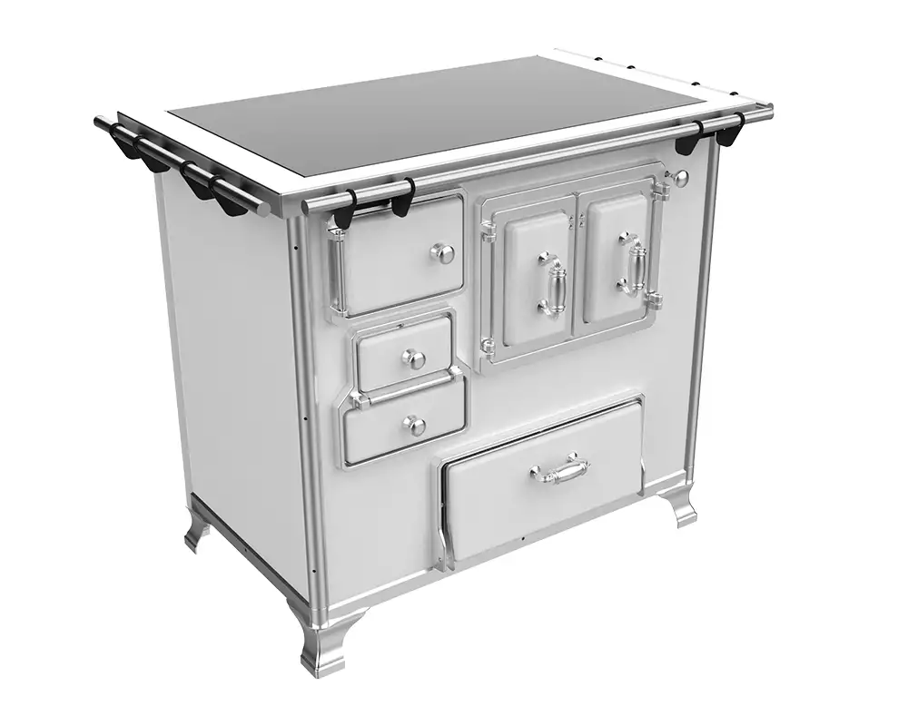 Wood-Fired Range with Ceramic-Glass Griddle Plate 02 - Cabinet