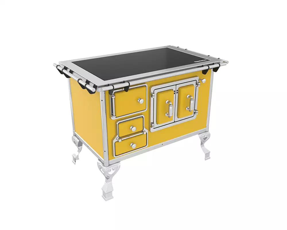 Wood-Fired Range with Ceramic-Glass Griddle Plate 02 - Traditional