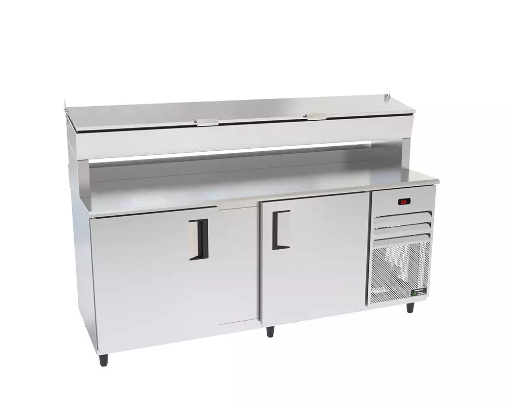 Mostrador de Servicio Refrigerado con Condimentera Venâncio Standard - Alto - 2 metros
