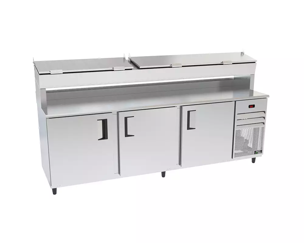 Mostrador de Servicio Refrigerado con Condimentera Venâncio Standard - Alto - 2,5 metros