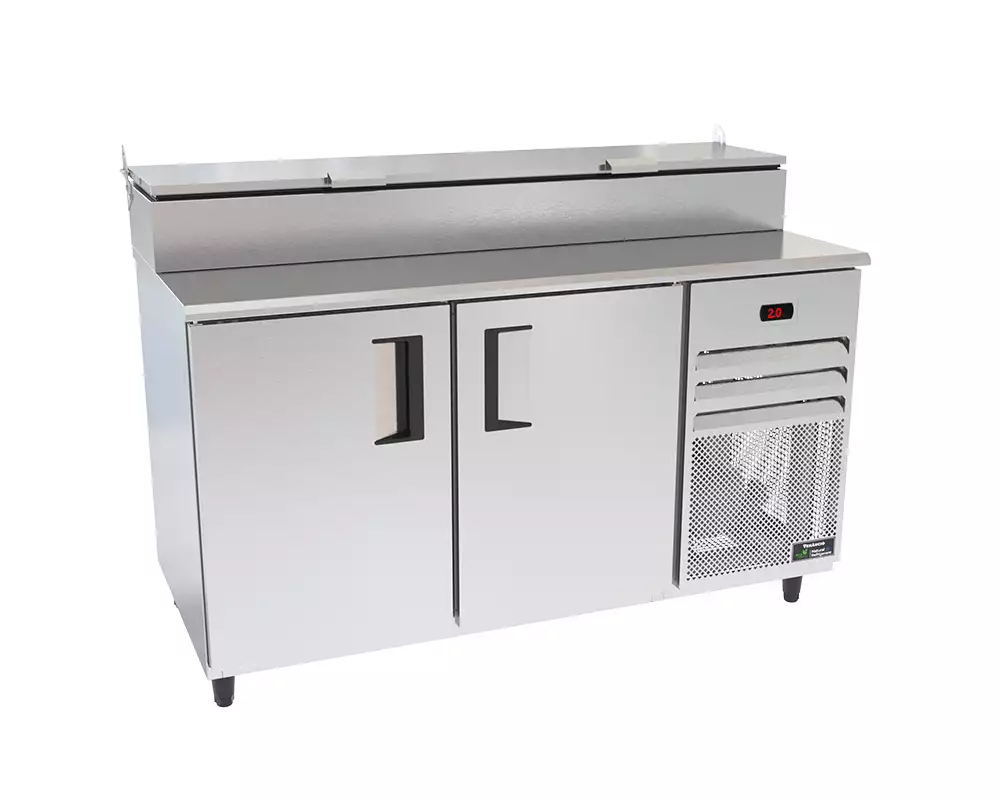 Mostrador de Servicio Refrigerado con Condimentera Venâncio Standard - Sobrepuesta - 1,5 metros