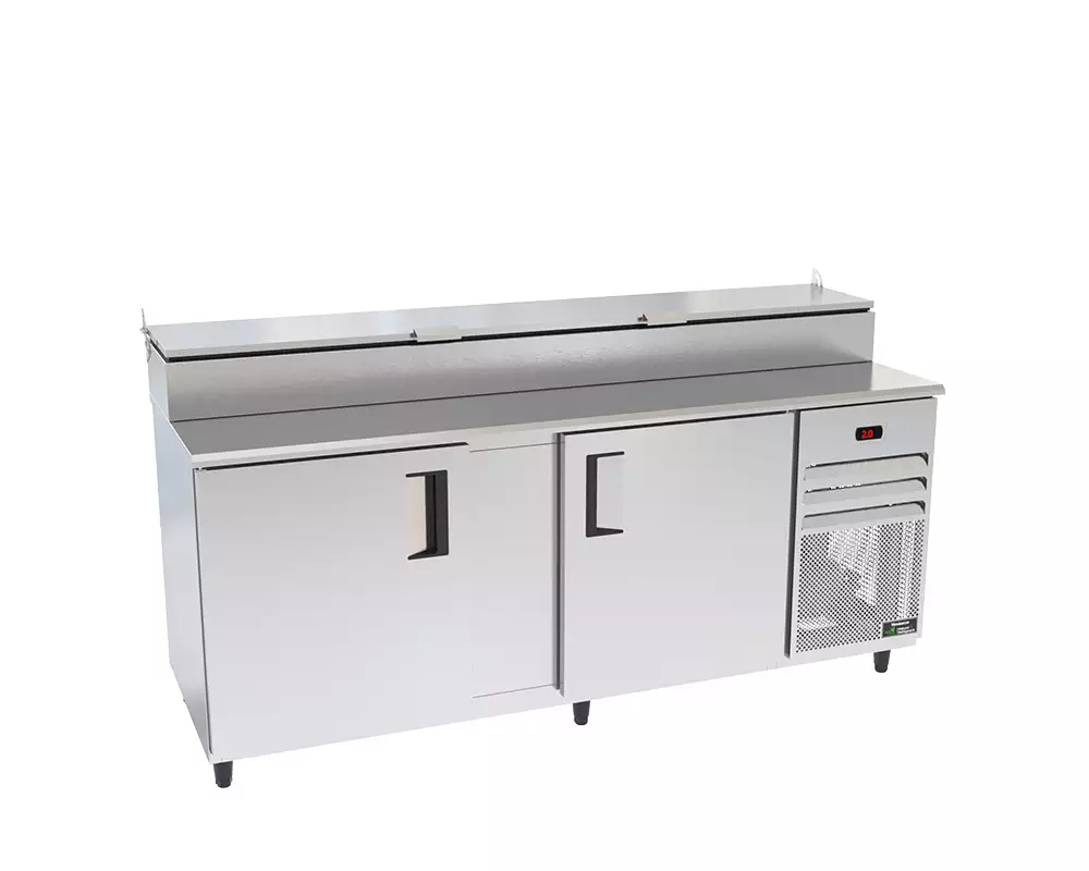 Mostrador de Servicio Refrigerado con Condimentera Venâncio Standard - Sobrepuesta - 2 metros