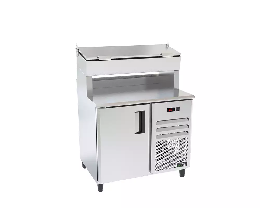Mostrador de Servicio Refrigerado con Condimentera Venâncio Prime - Alto - 1 metro