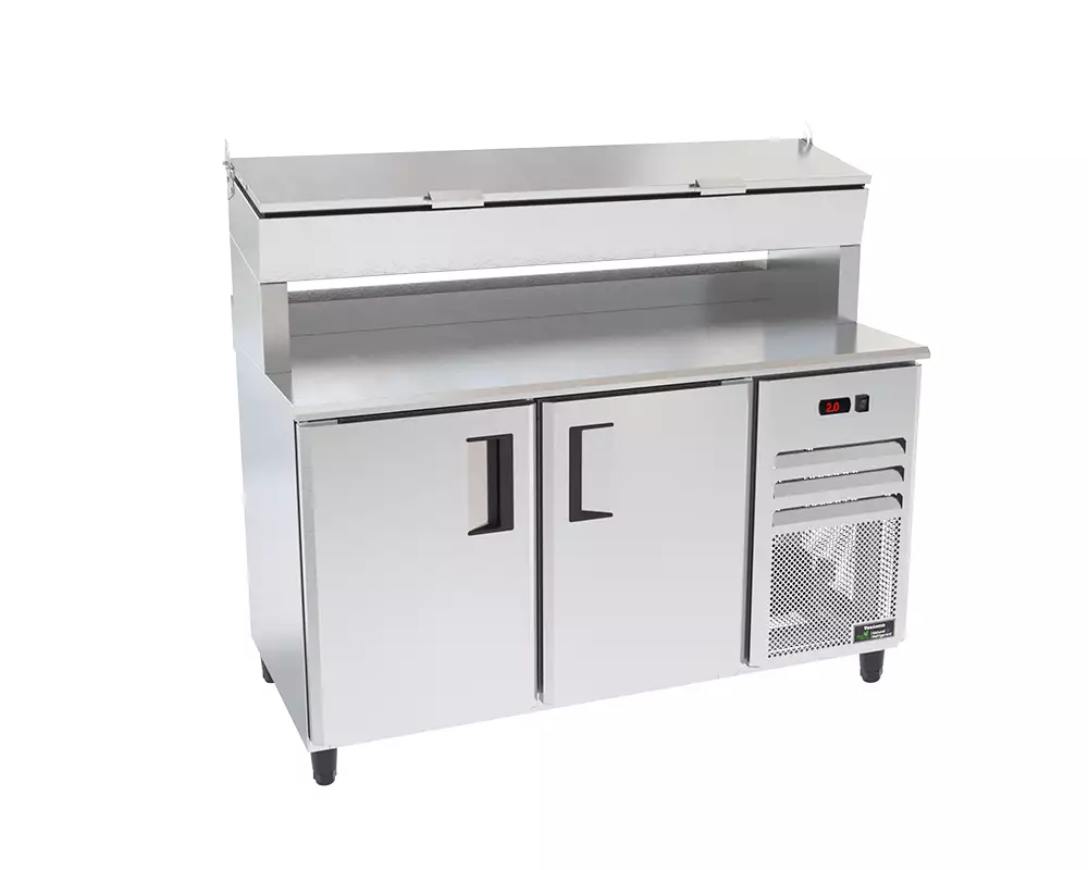 Mostrador de Servicio Refrigerado con Condimentera Venâncio Prime - Alto - 1,5 metros