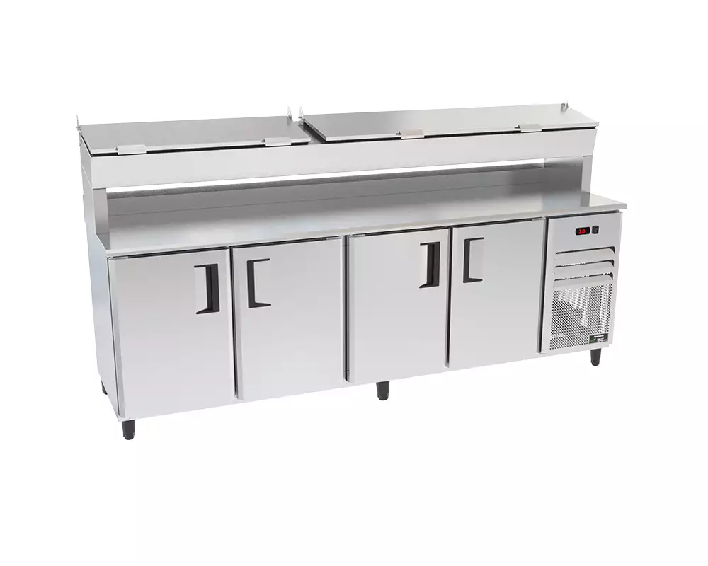 Mostrador de Servicio Refrigerado con Condimentera Venâncio Prime - Alto - 2,5 metros