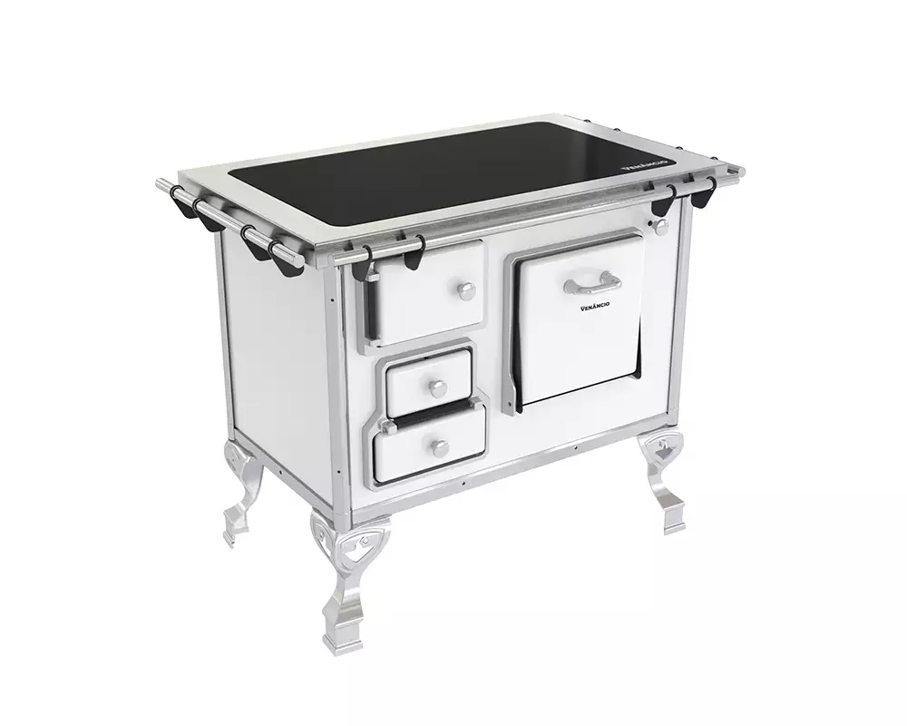 Wood-Fired Range with Ceramic-Glass Griddle Plate 01 - Traditional