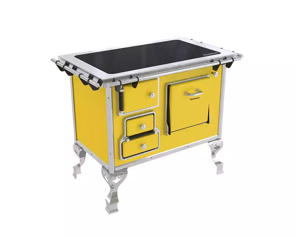 Wood-Fired Range with Ceramic-Glass Griddle Plate 02 - Traditional Single Door