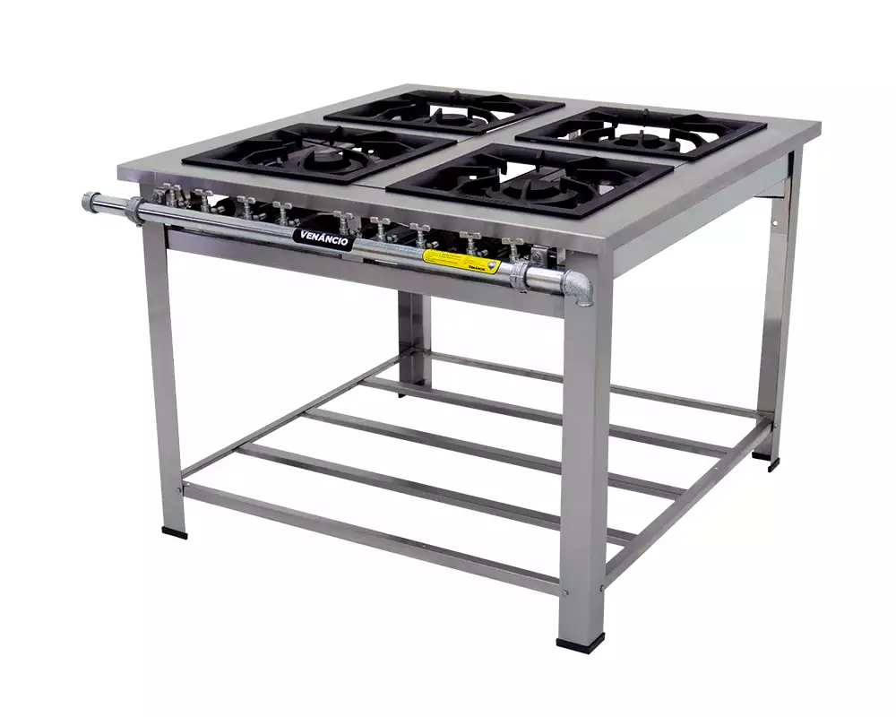 Fogão Maxi Inox 4 Queimadores