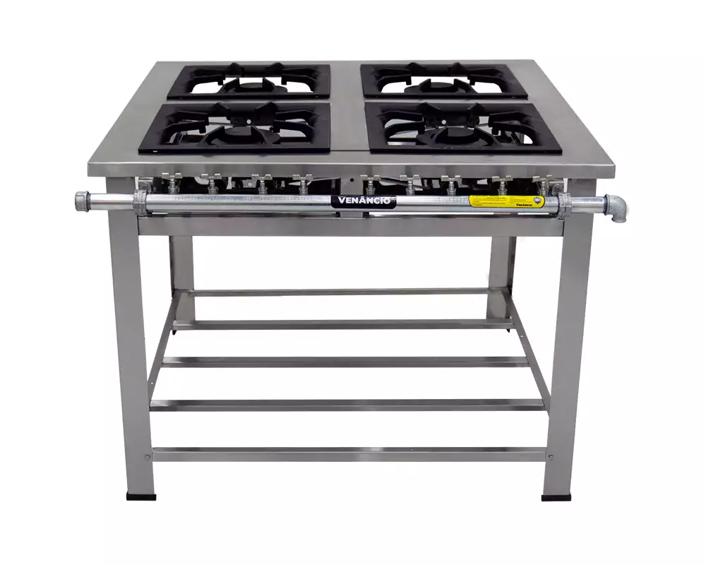 Fogão Maxi Inox 4 Queimadores