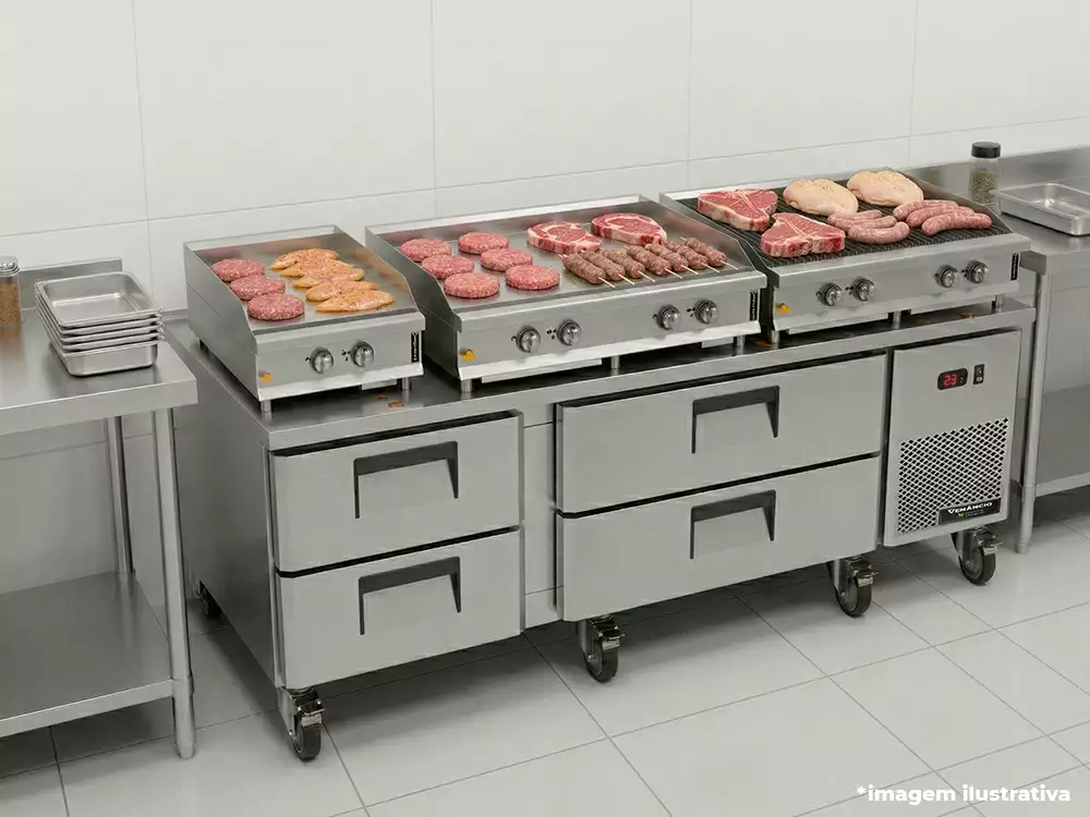 Conjunto Base de Cocção Chef Base Prime 180 com Gavetas