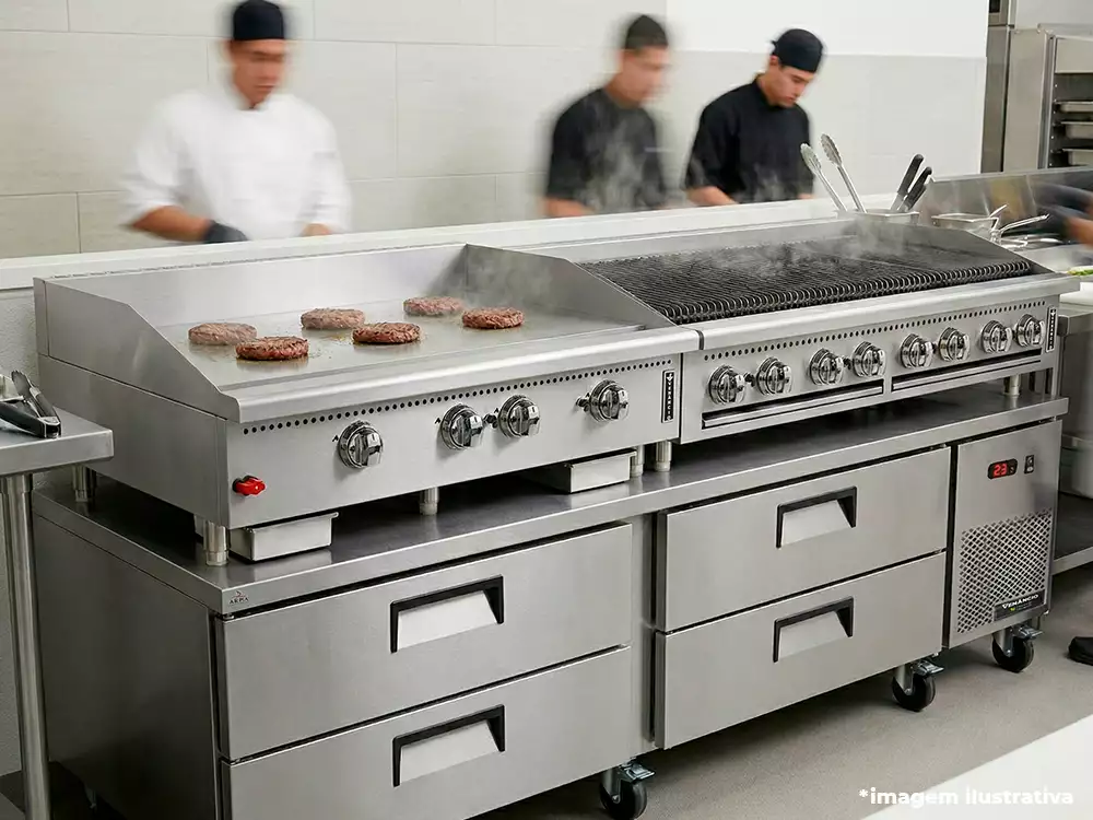 Conjunto Base de Cocção Chef Base Prime 210 com Gavetas