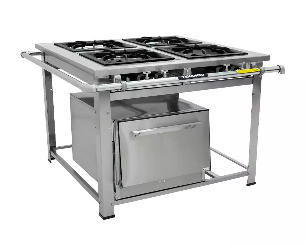 Fogão Maxi Inox 4 Queimadores